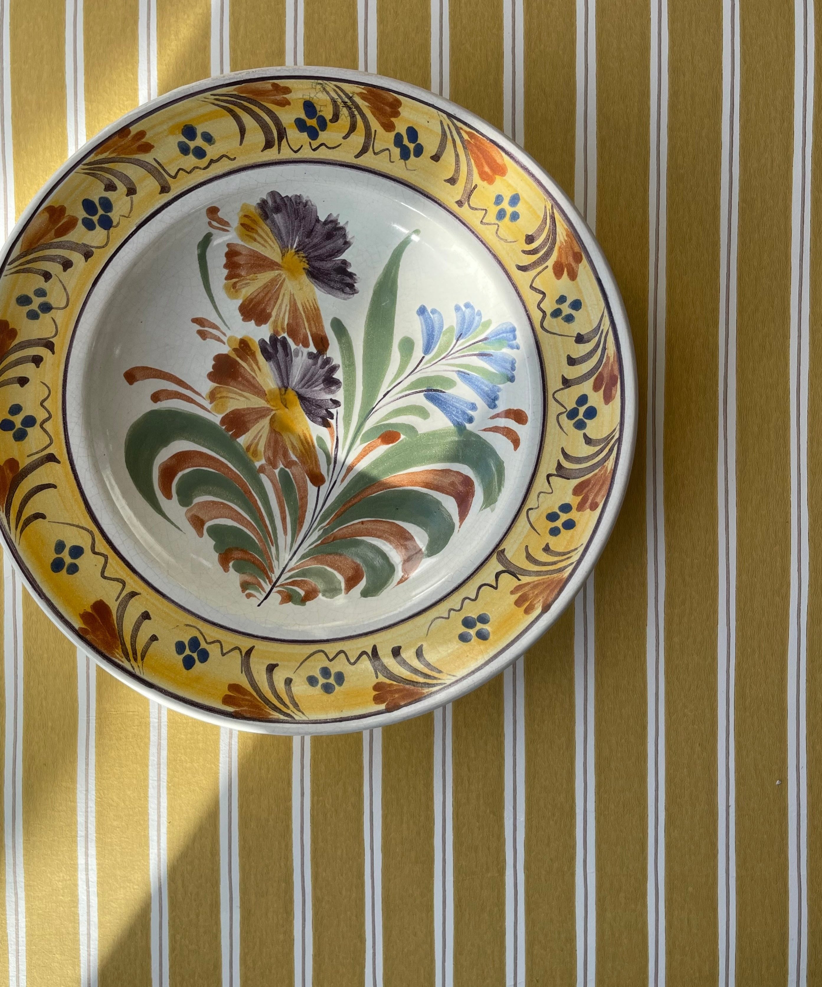 Vintage ceramic wall plate