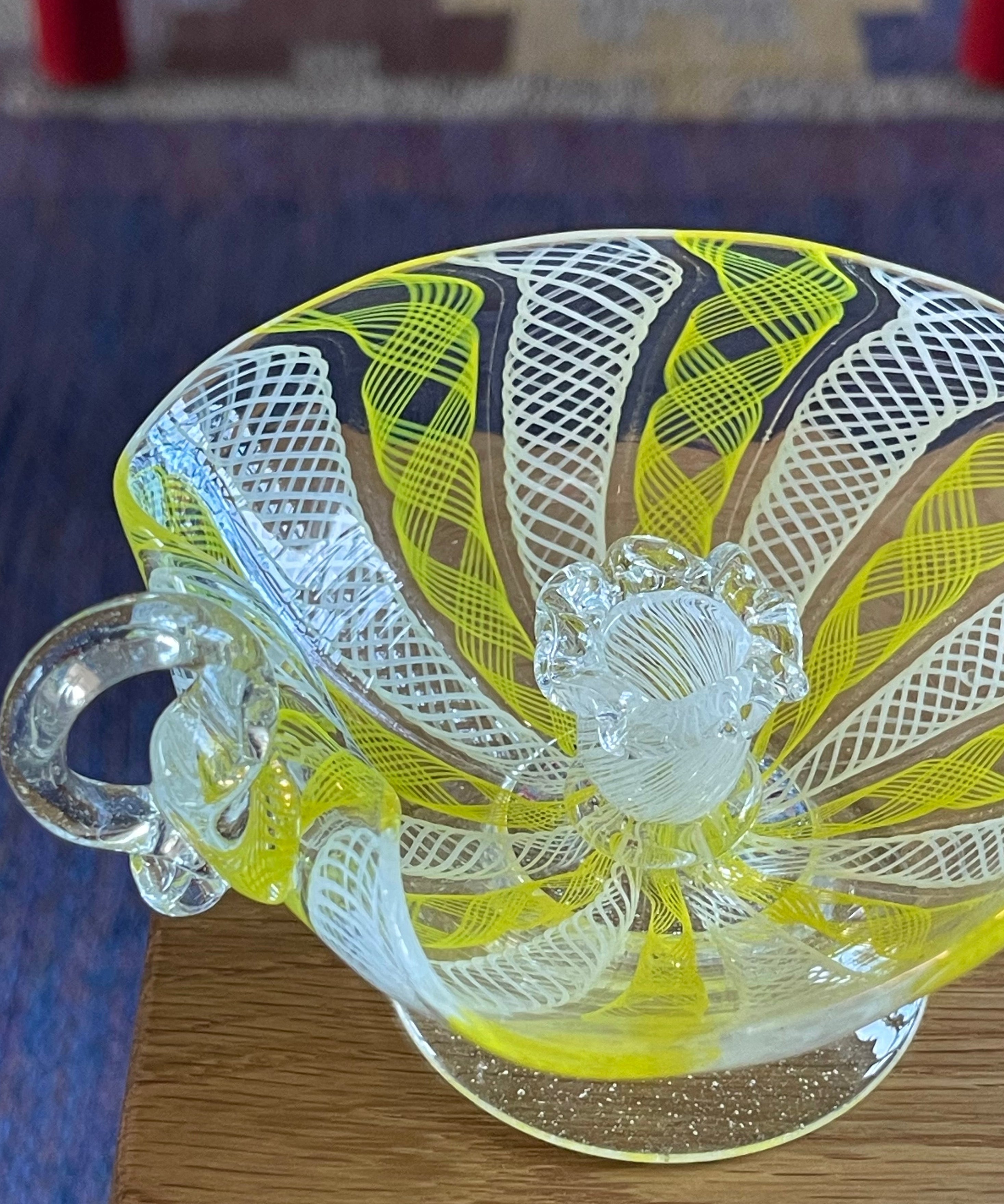 Vintage yellow Murano candle holders (1 available)