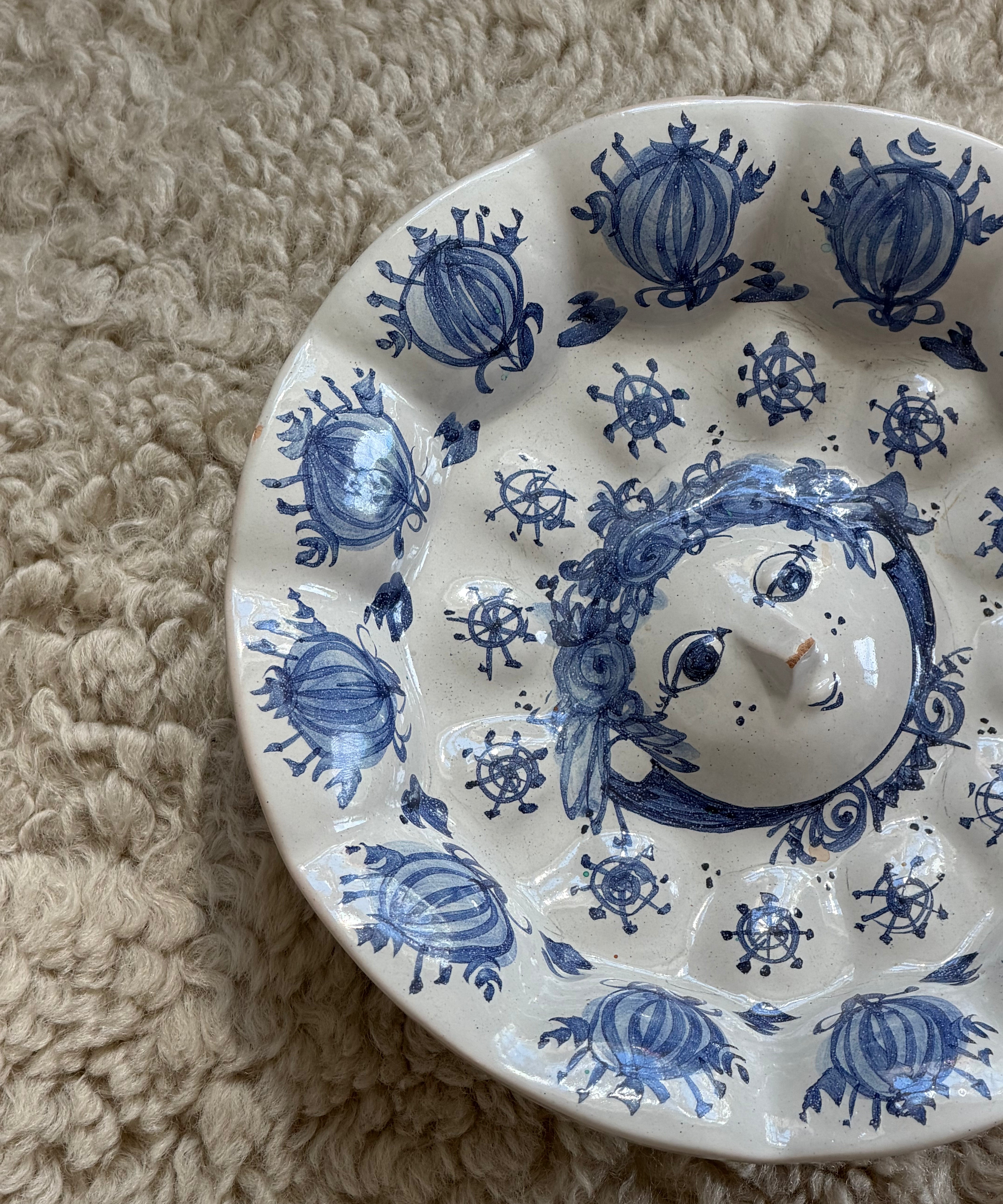 Vintage Bjørn Wiinblad ceramic wall plate