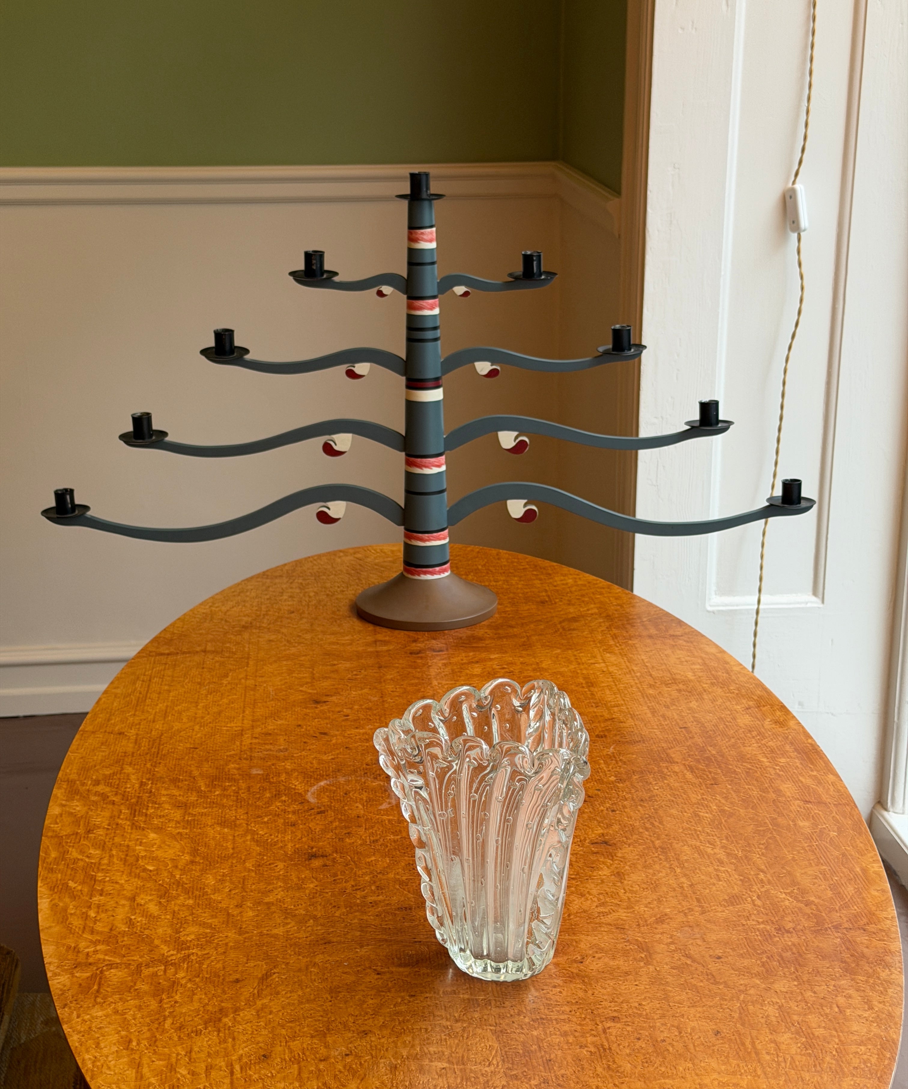 Large vintage swedish candle holder