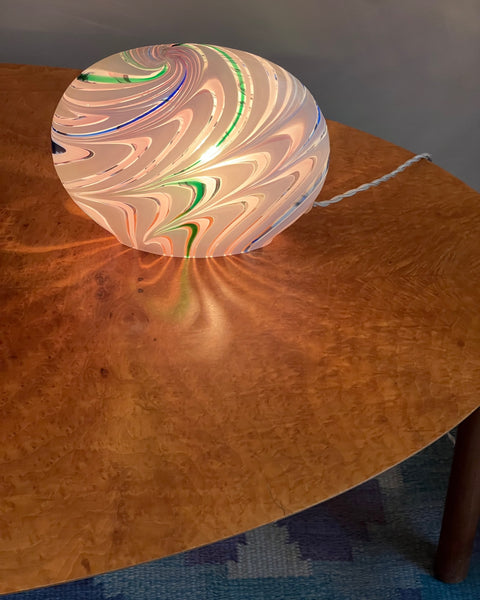 Vintage multi-coloured Murano table lamp