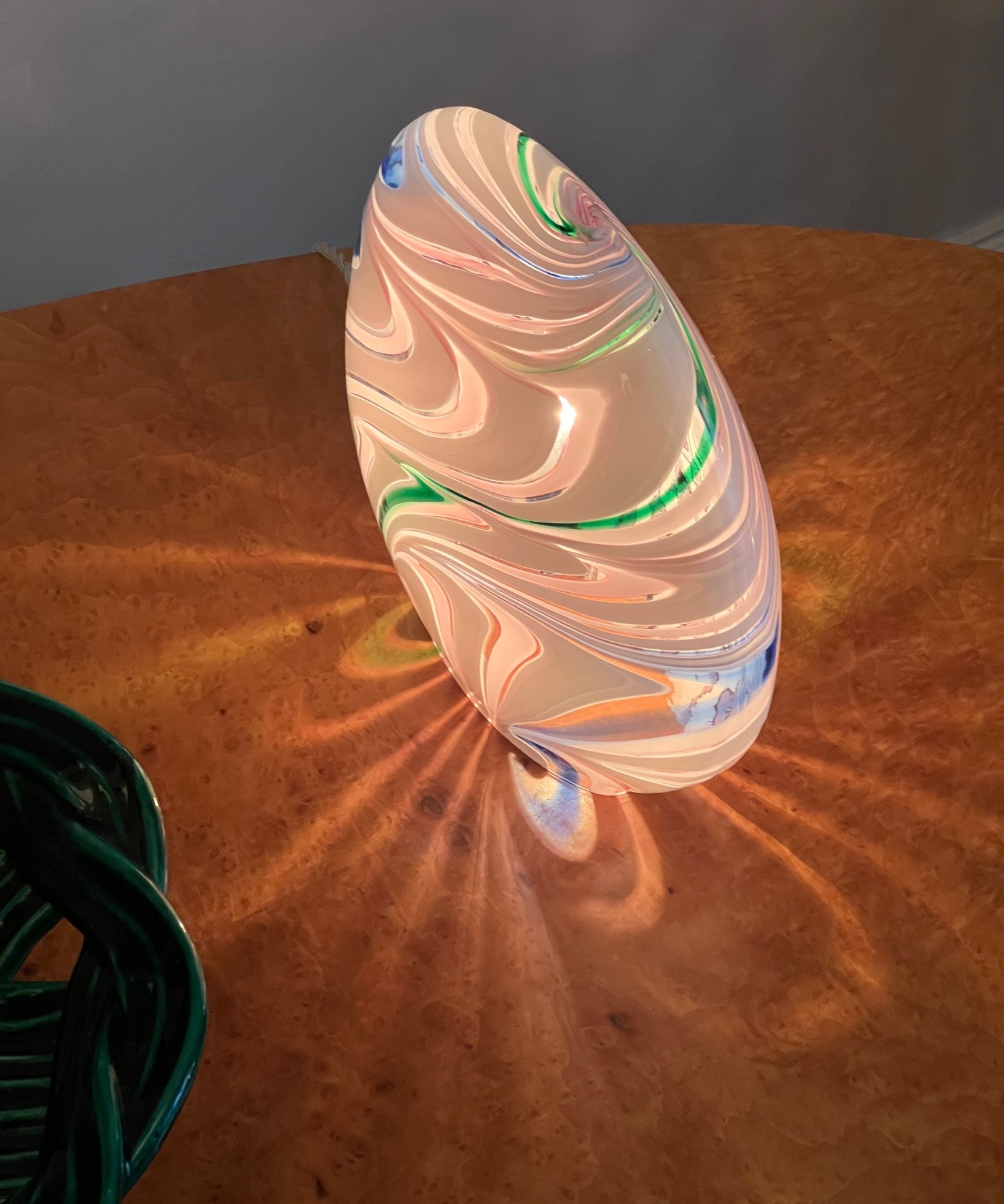 Vintage multi-coloured Murano table lamp