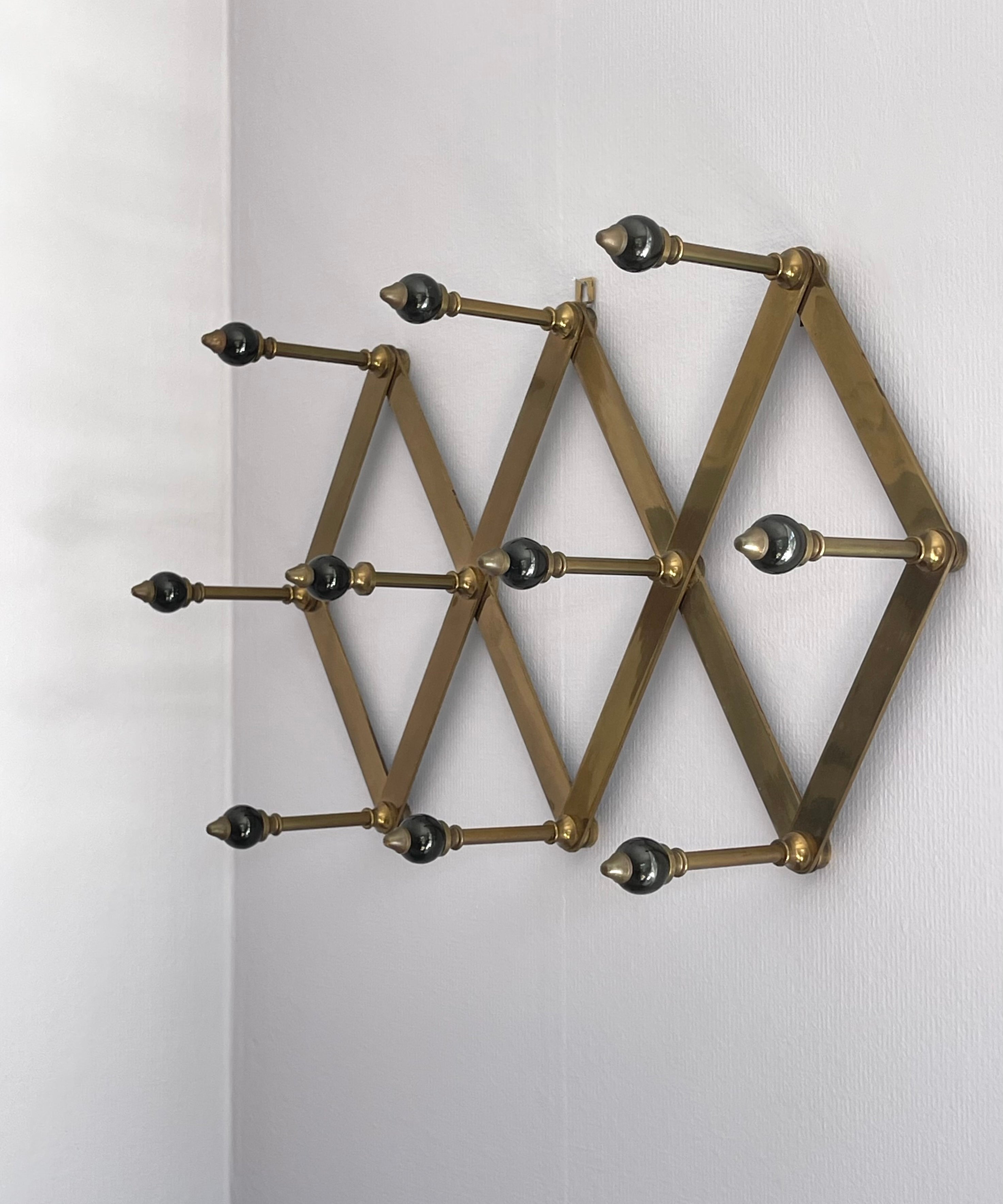 Vintage Azucena Brass Coat Hanger by Luigi Caccia Dominioni