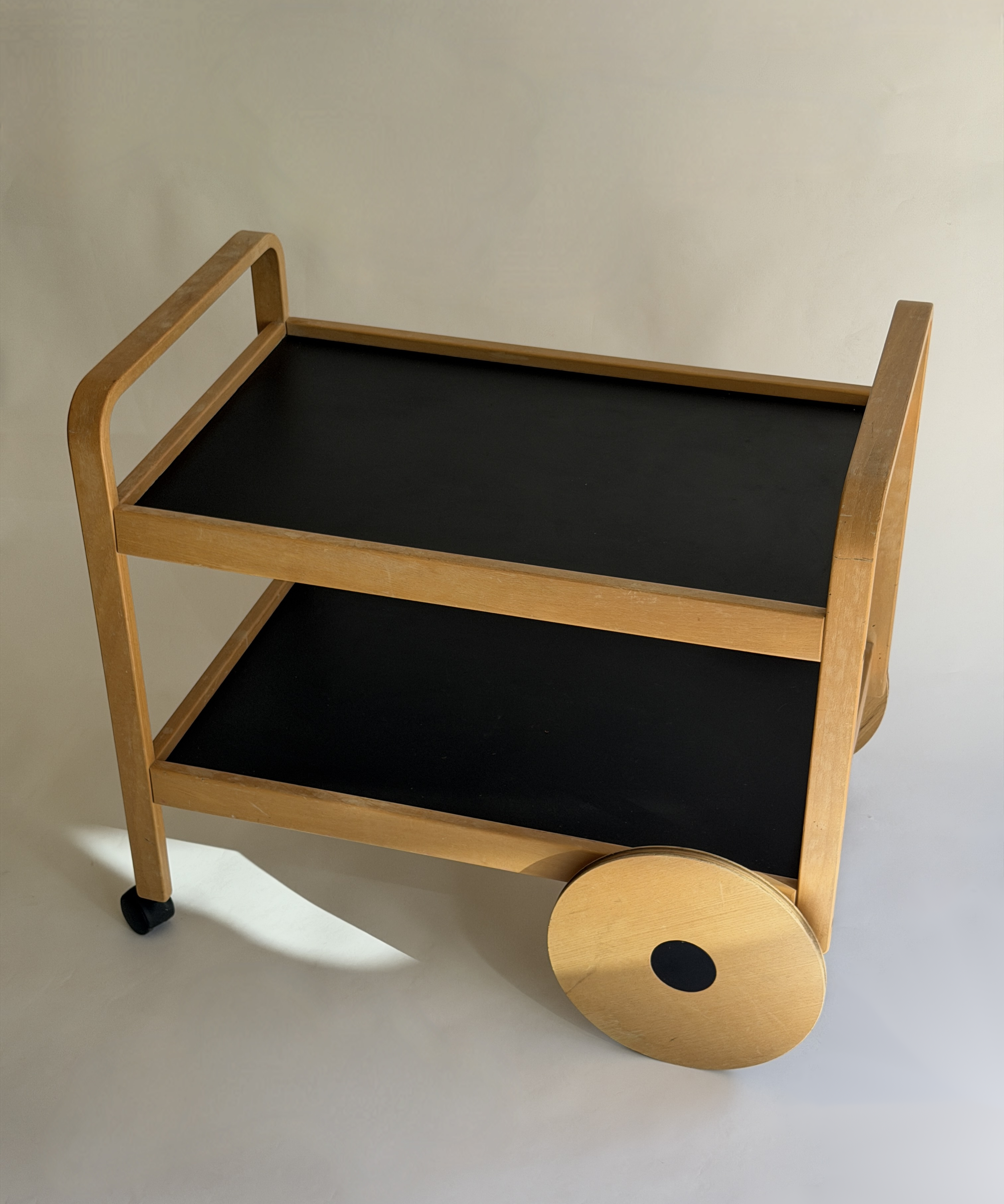 Vintage wooden trolley/table with wheels