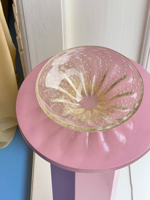 Vintage clear/golden Murano bowl