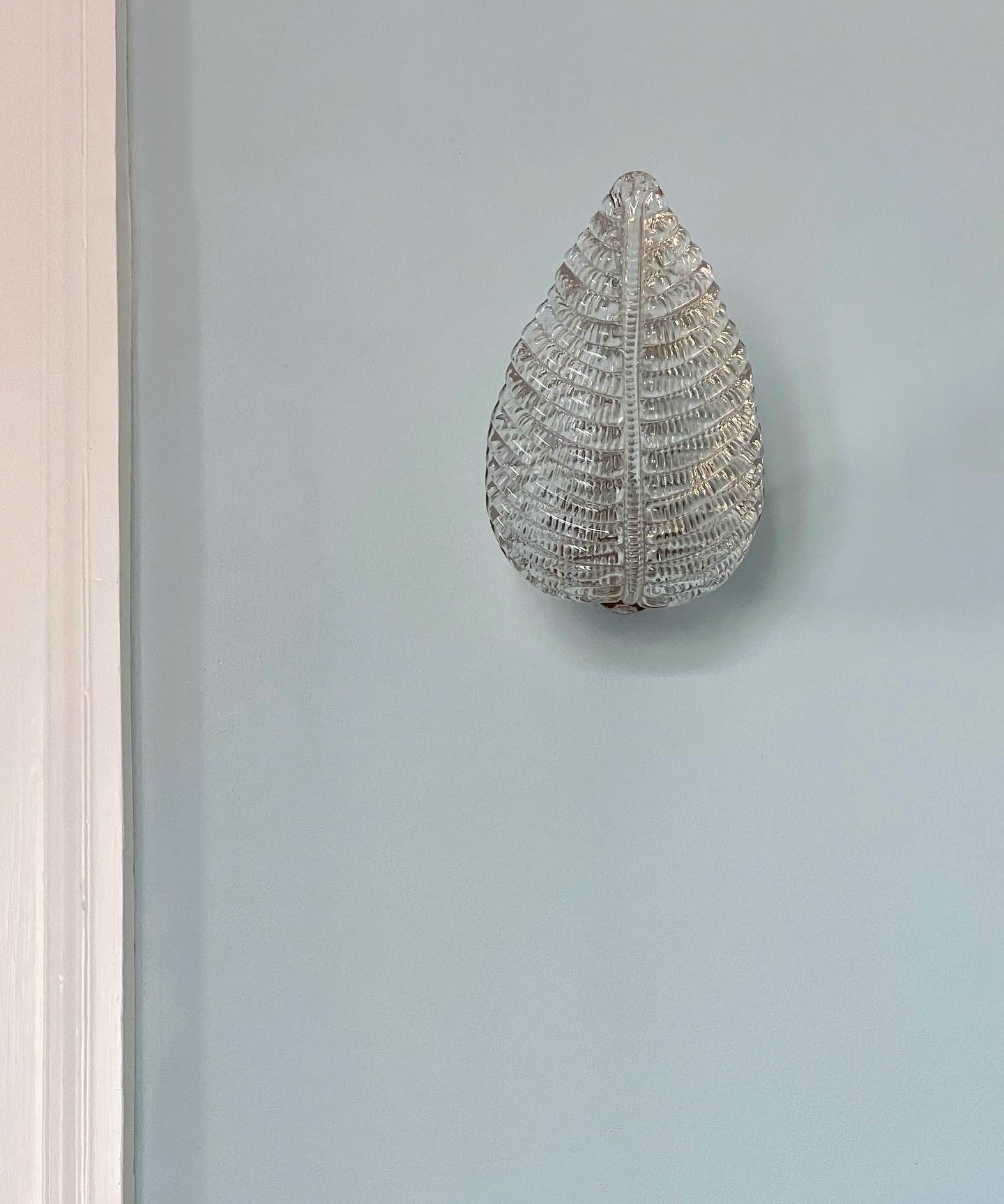 Vintage Murano leaf wall lamp
