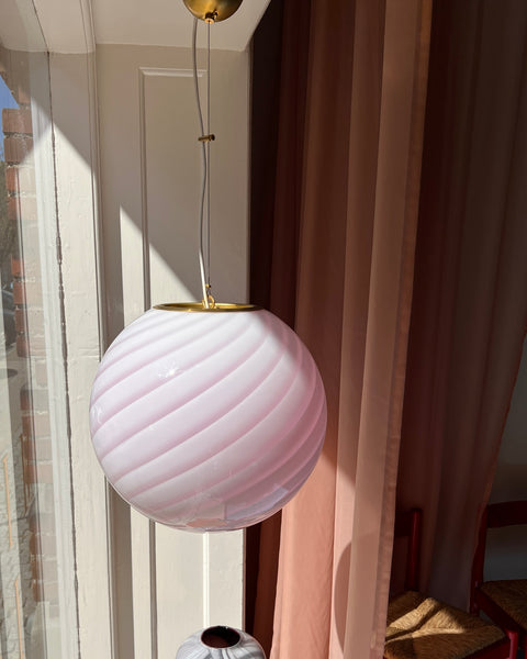 Ceiling lamp - Light pink swirl D40