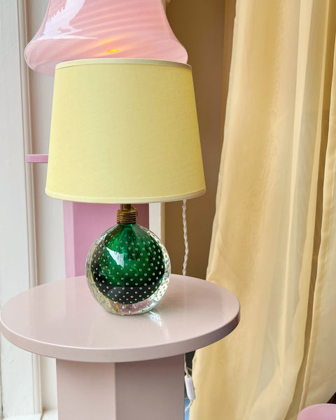 Vintage green Murano table lamp