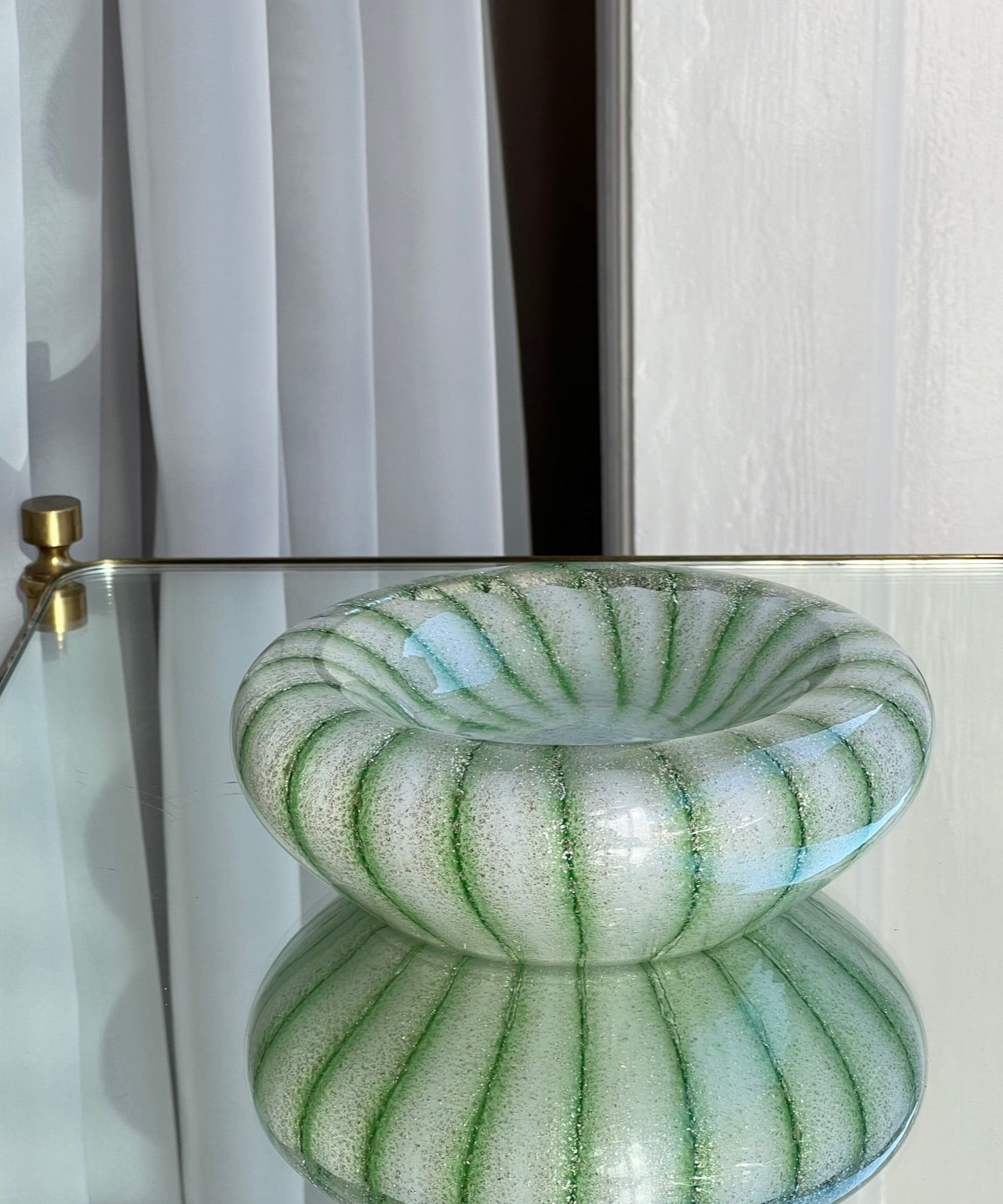 Vintage Murano green/shimmer bowl
