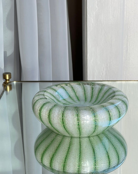 Vintage Murano green/shimmer bowl