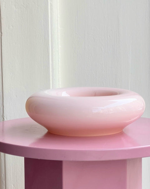 Vintage opal pink Murano bowl
