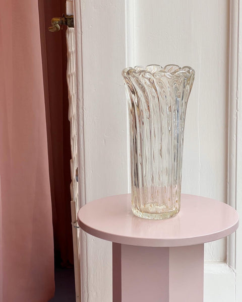Vintage clear/golden Murano vase