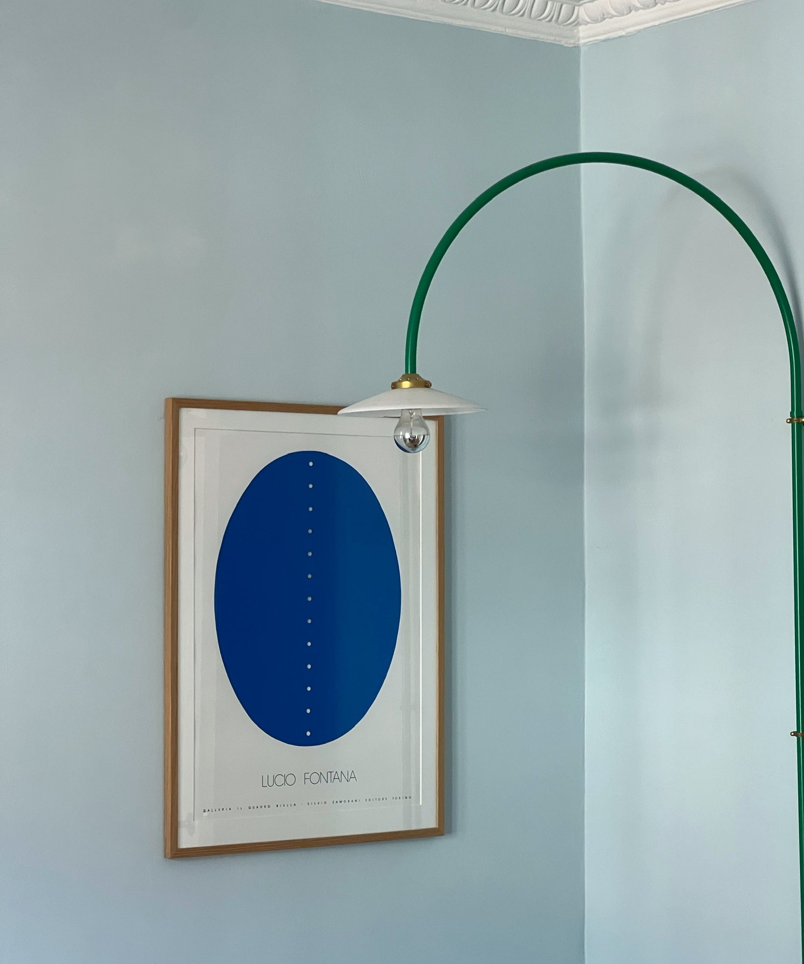 Vintage Lucio Fontana exhibition wall poster, Galleria Il Quadro Biella Torino