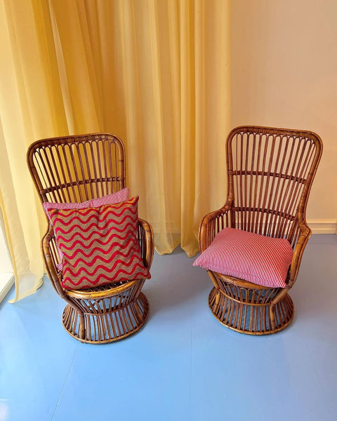 Vintage rattan Chair by Fratelli Castano (1 available)
