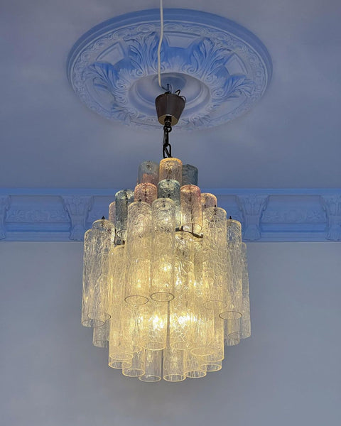 Vintage Murano chandelier multicoloured