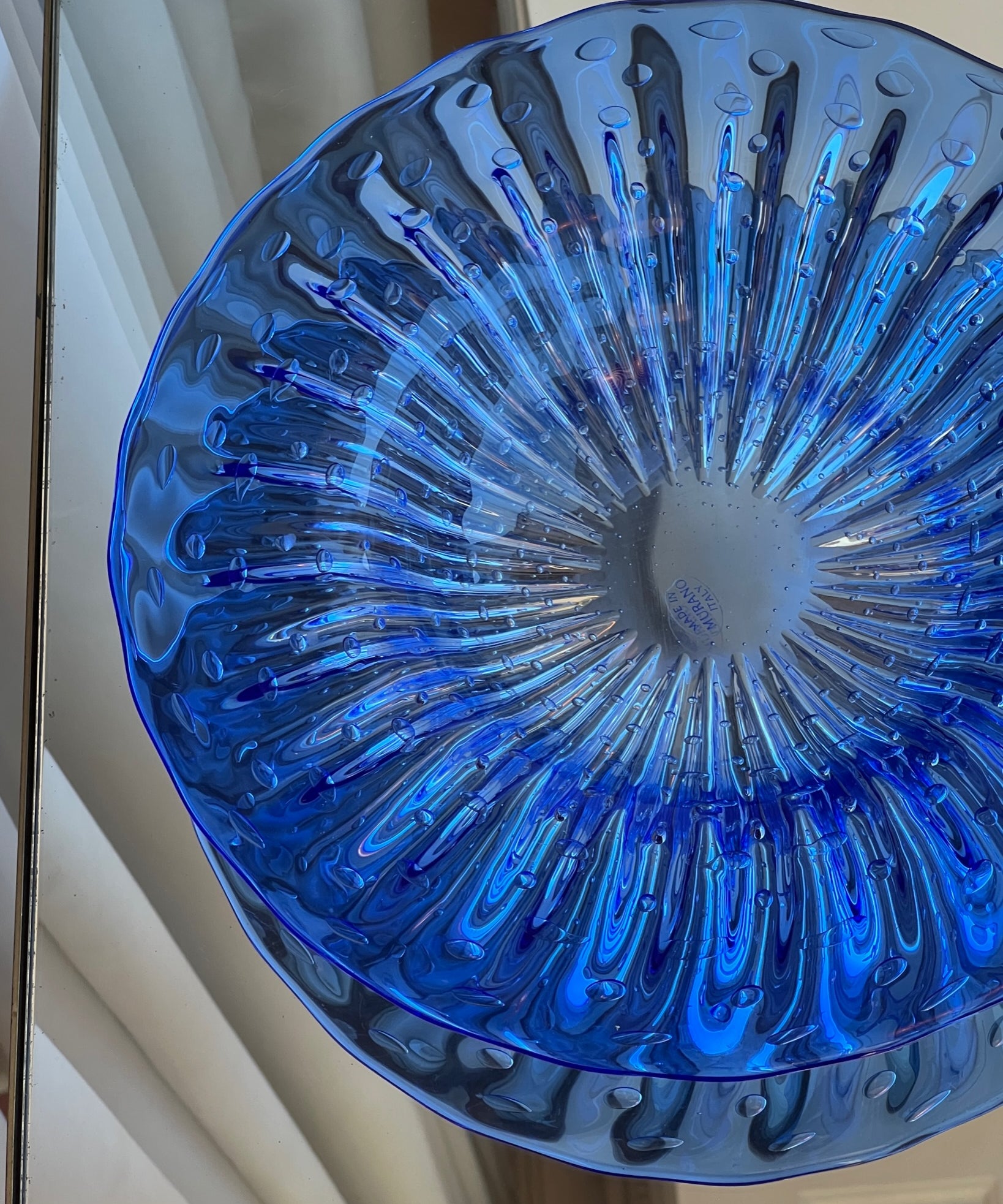 Vintage blue Murano bowl