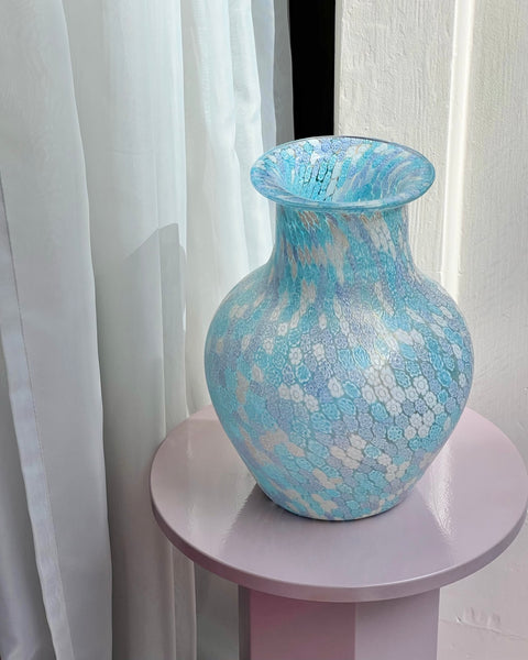 Vintage Millefiori blue Murano vase
