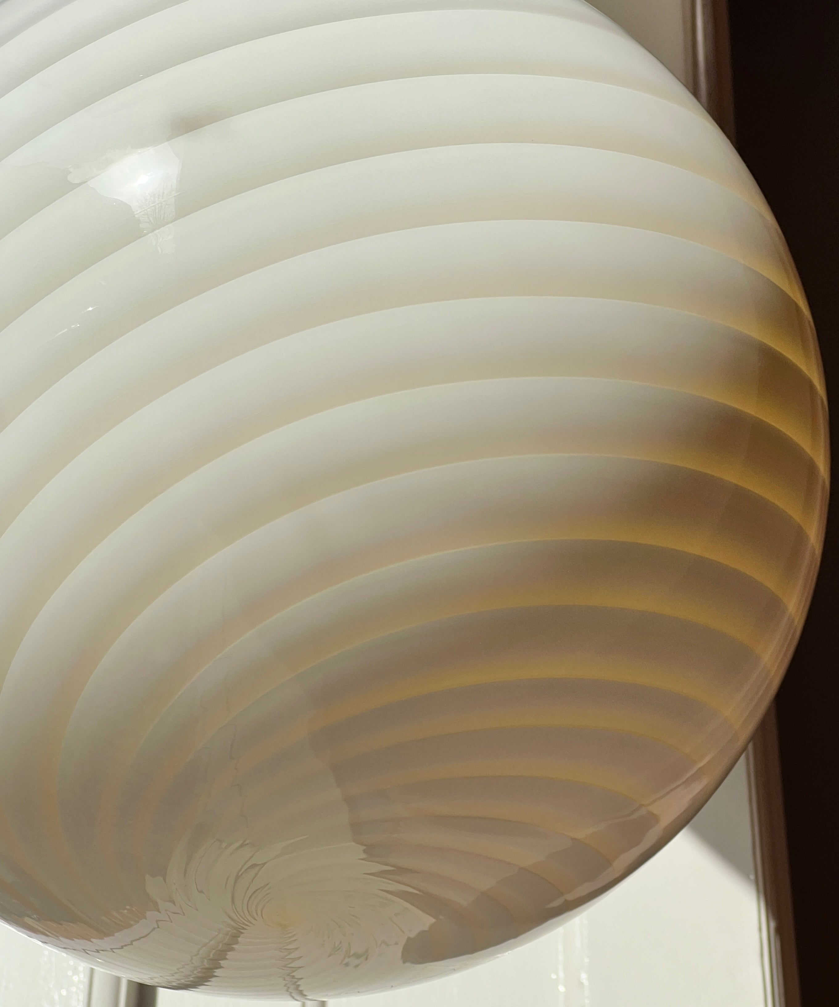 Candy ceiling lamp - Light yellow/cream swirl (D40)