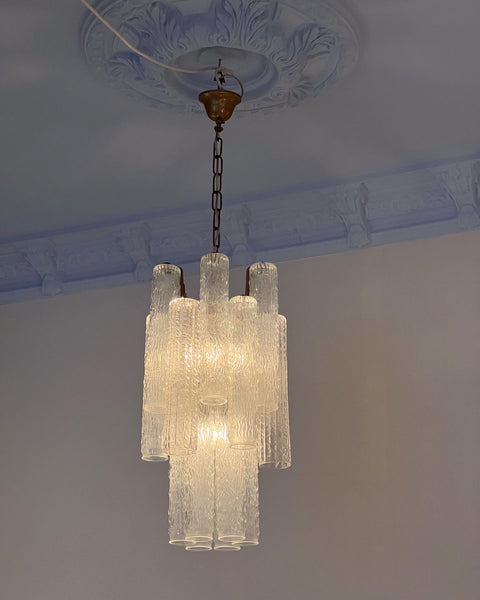Vintage clear Murano chandelier