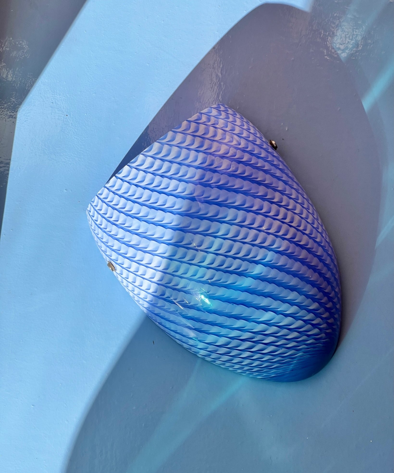 Vintage blue Murano wall lamp