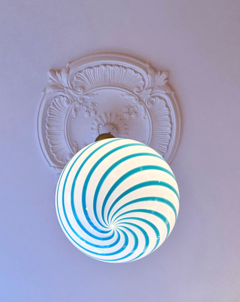 Ceiling lamp - Blue swirl D30