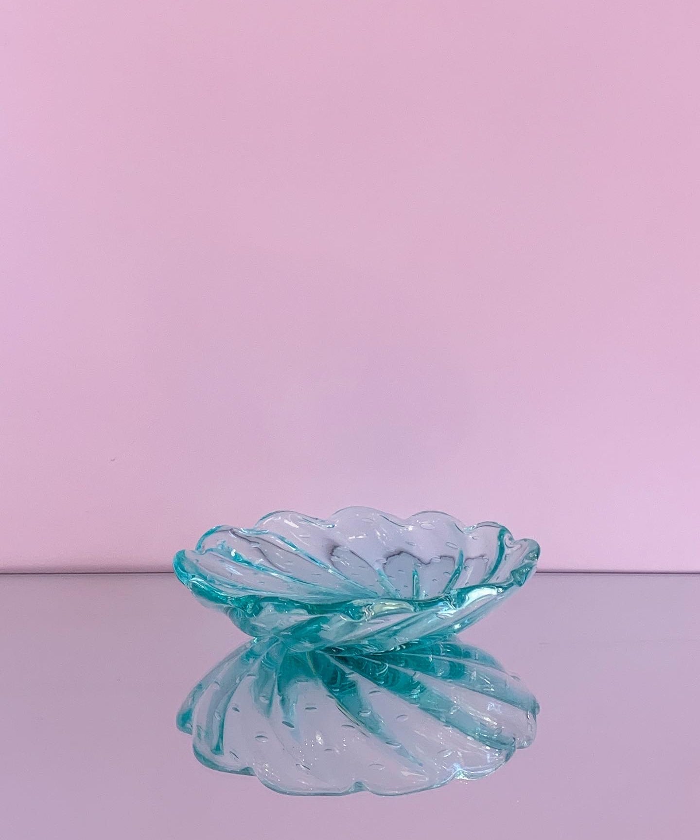 Vintage Murano turquoise/green plate