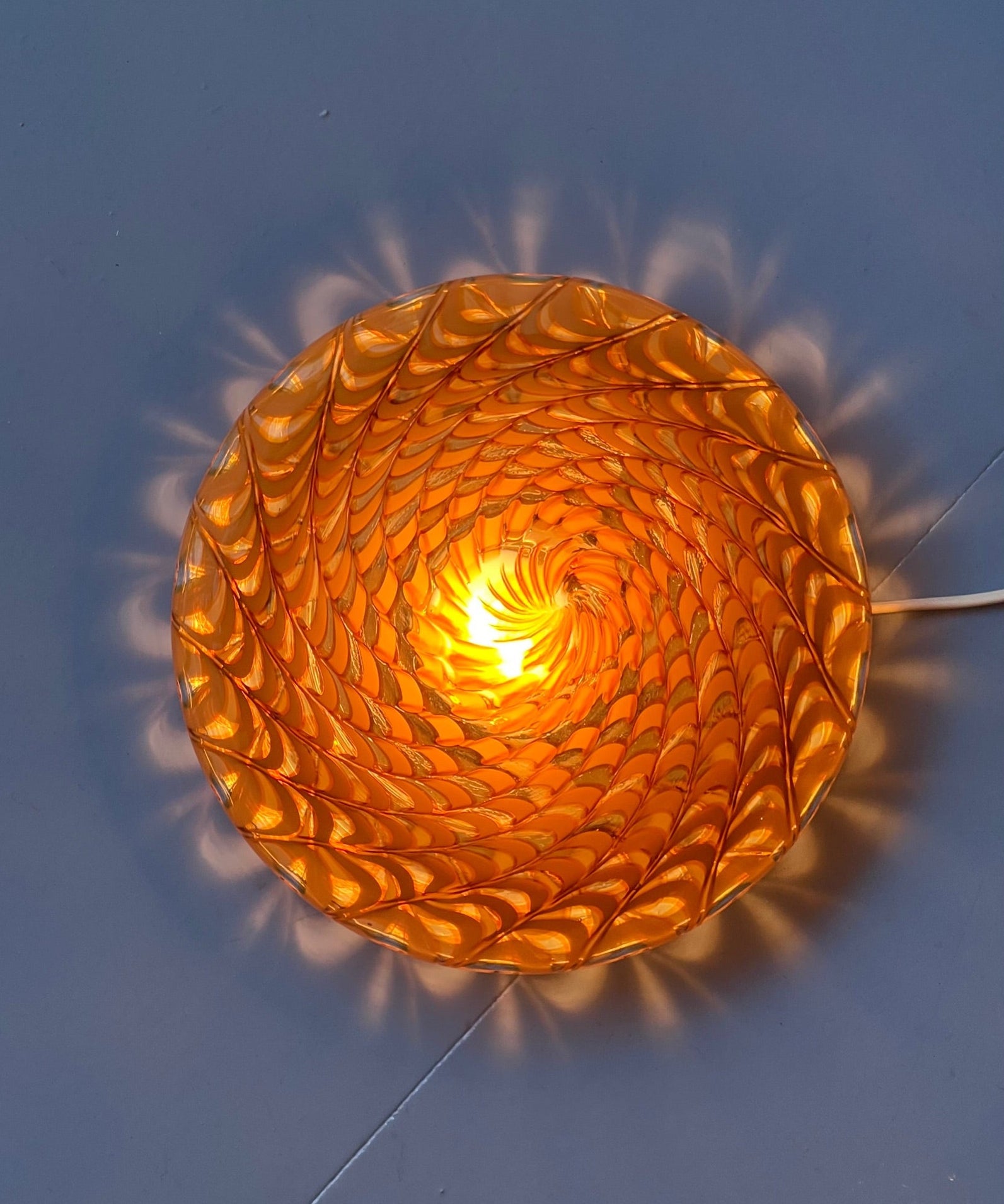 Vintage Murano golden patteren ceiling/wall lamp (D24)