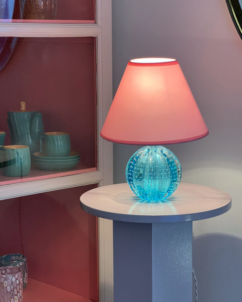 Vintage blue Murano table lamp