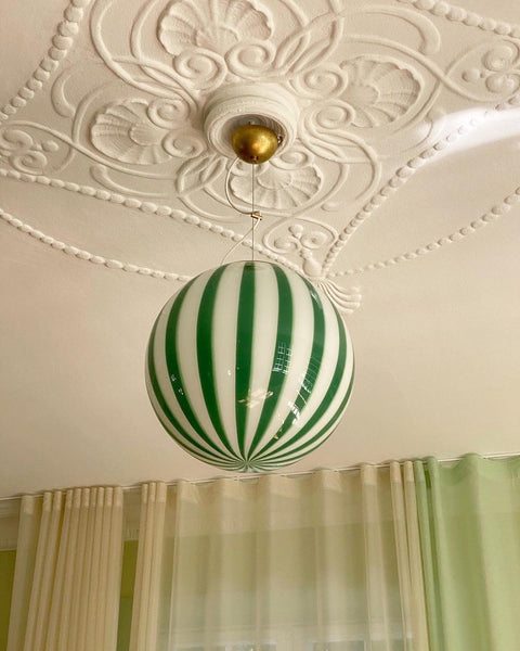 Ceiling lamp - Green vertical stripes (D40)