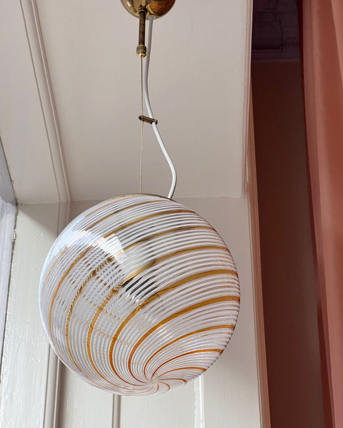 Vintage Murano golden/transparent ceiling lamp (D25)