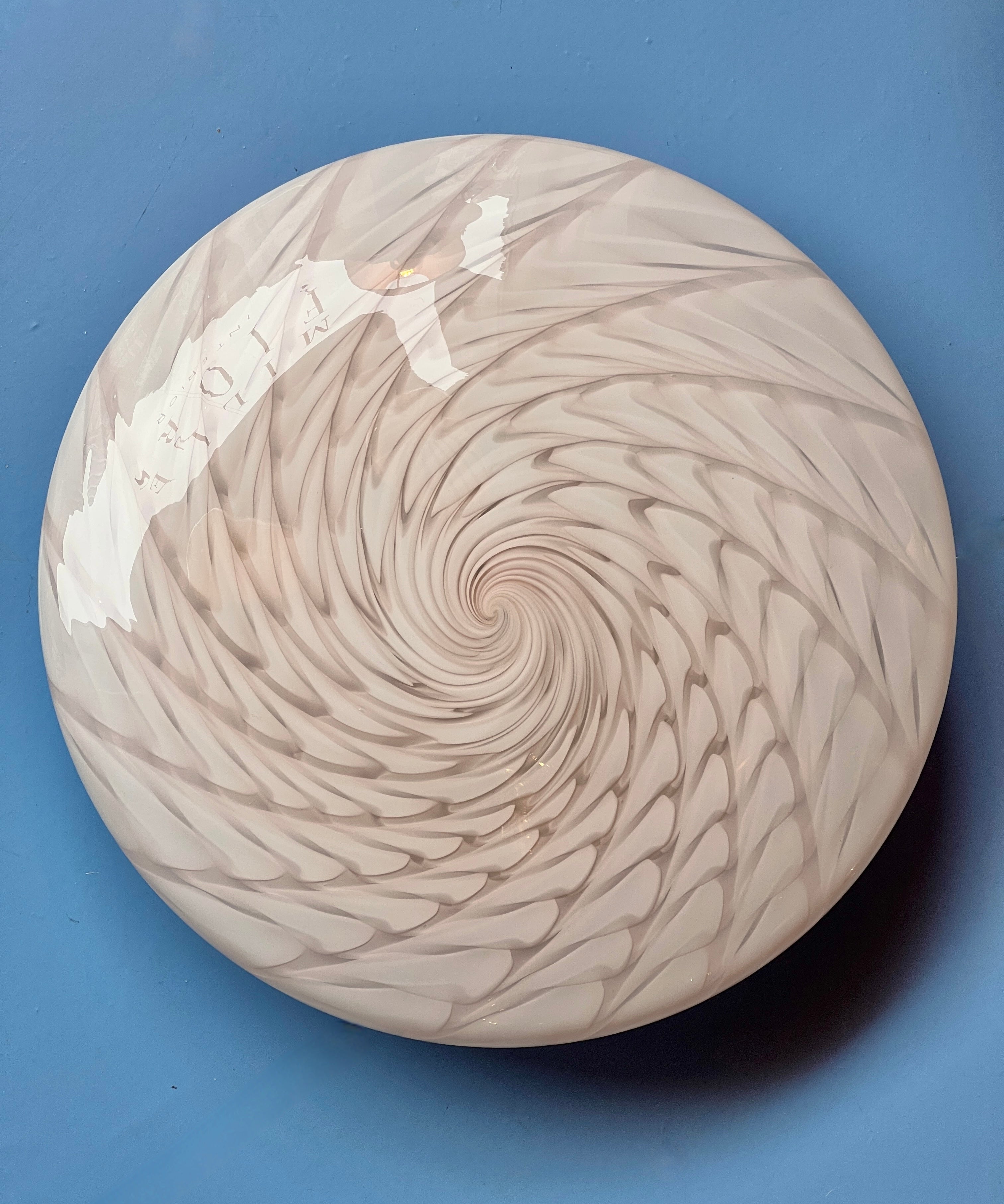Vintage Murano light pink pattern ceiling/wall lamp (D40)