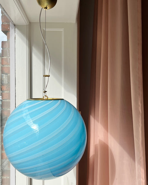 Ceiling lamp - Light blue/ white swirl (D40)