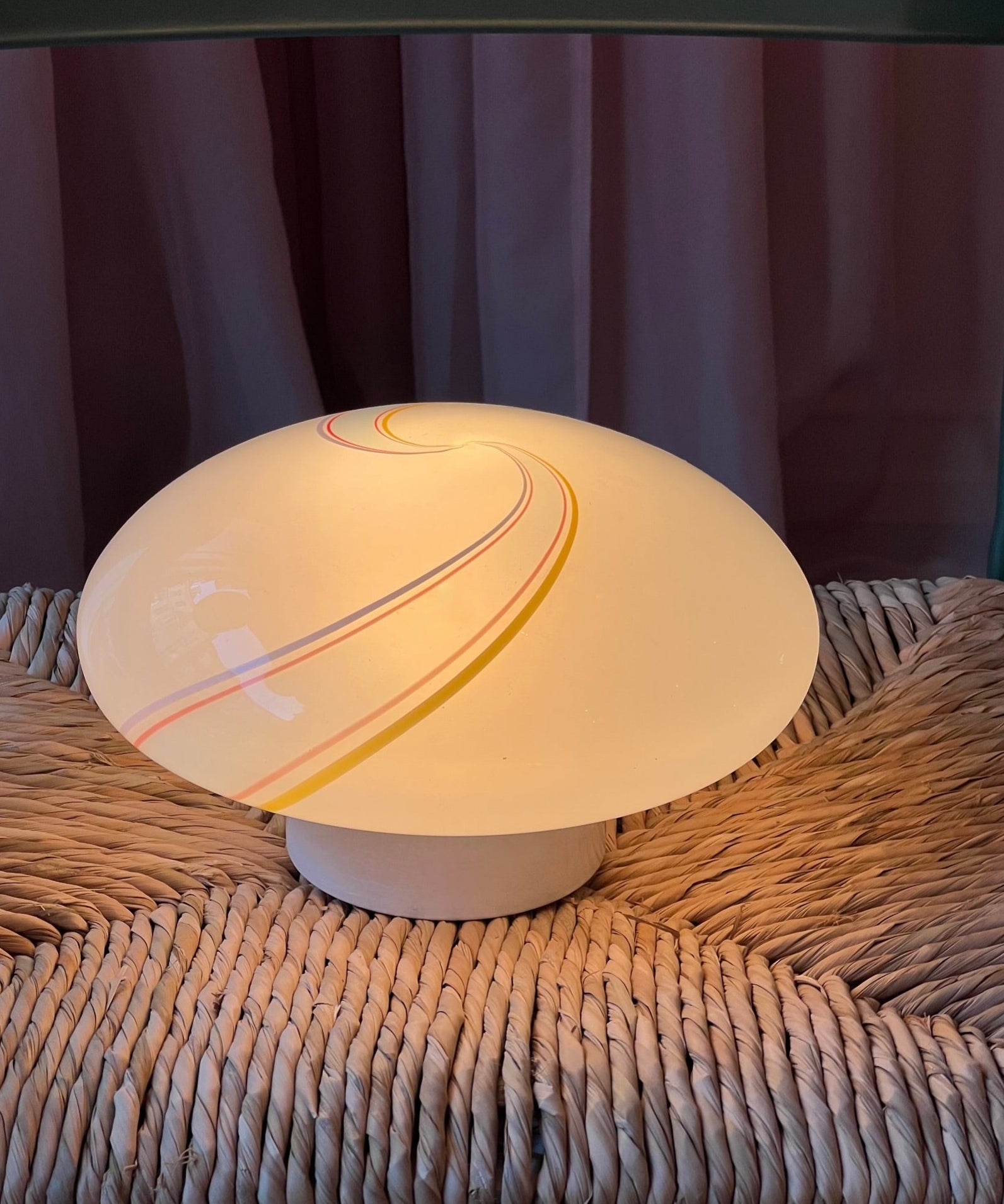 Vintage Murano multi swirl ceiling/wall lamp