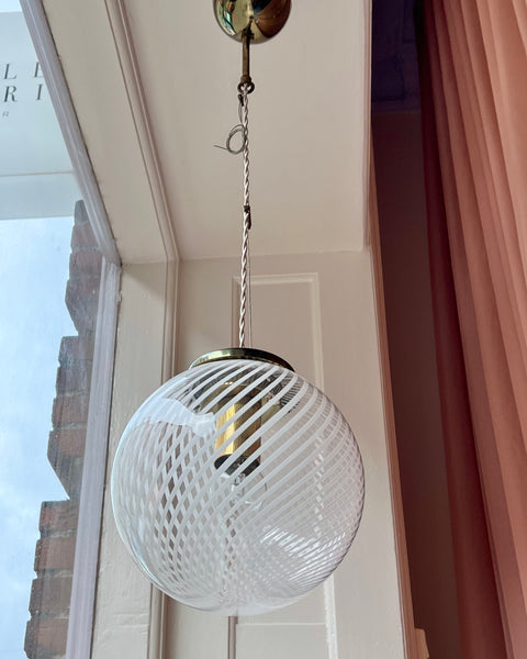 Vintage Murano white/transparent ceiling lamps (D25)