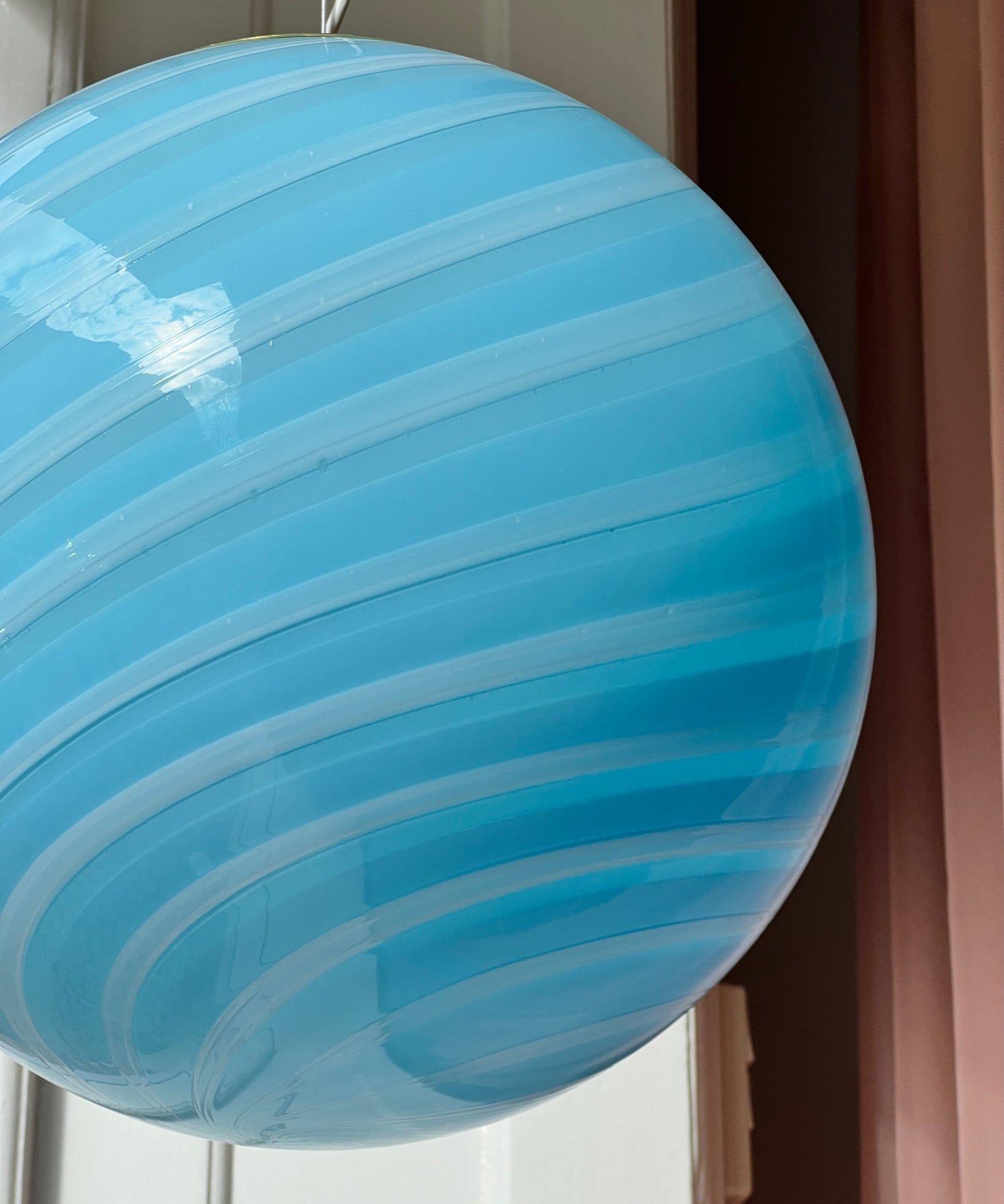 Ceiling lamp - Light blue/ white swirl (D40)