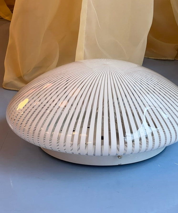 Vintage Murano vertical white striped ceiling/wall lamp