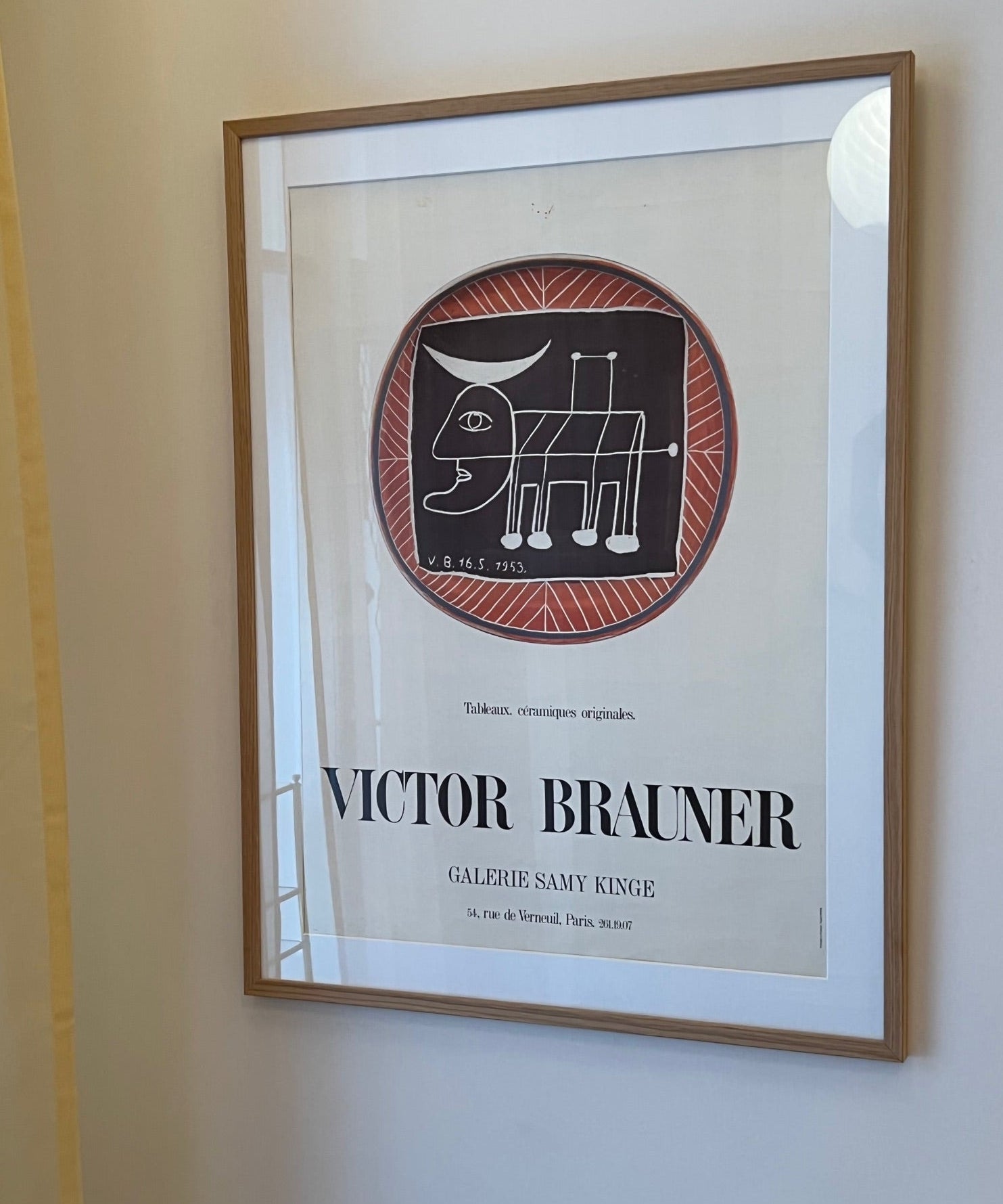 Victor Brauner vintage exhibition poster, 1986