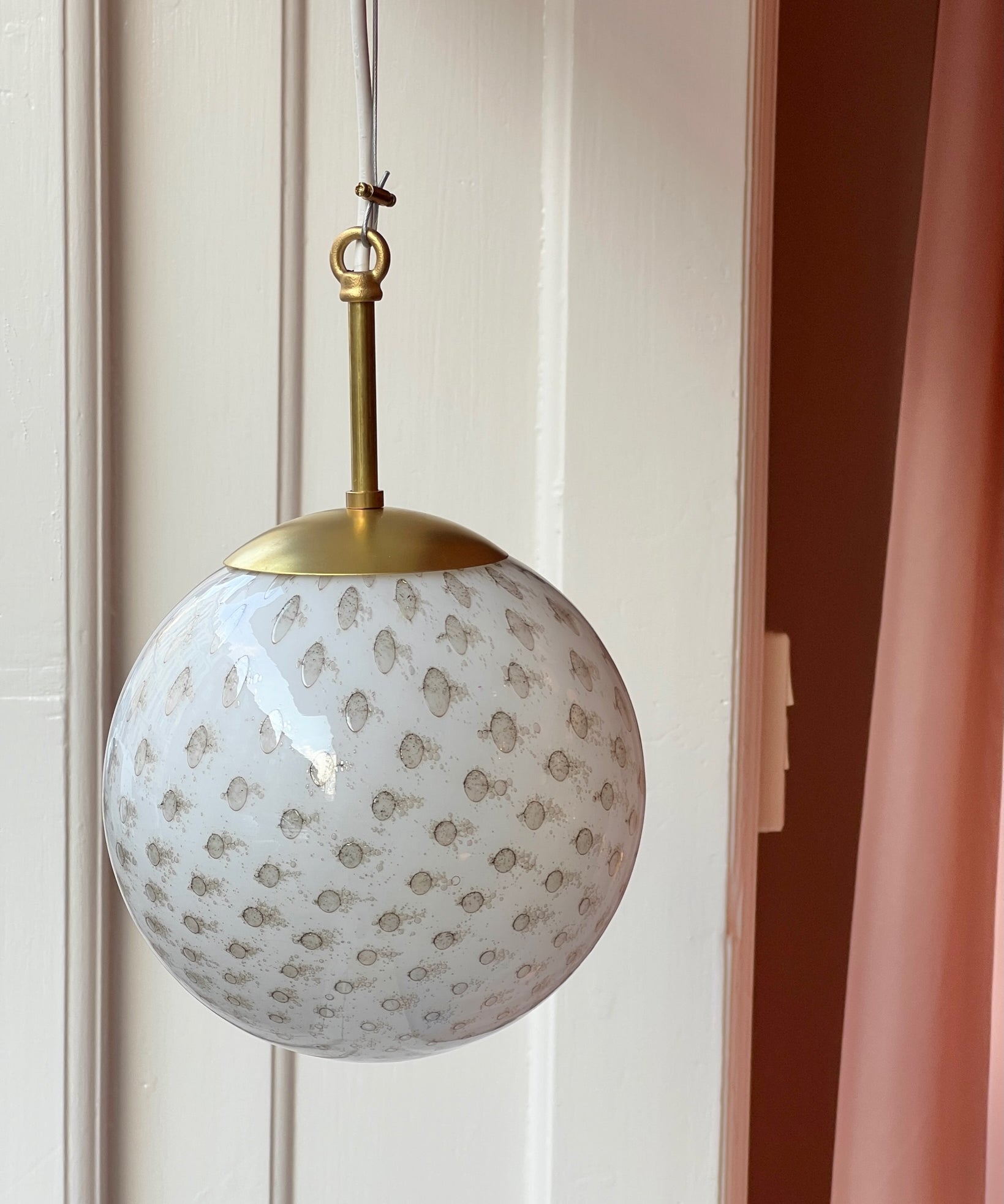 Vintage Murano white/black ceiling lamps (D20)