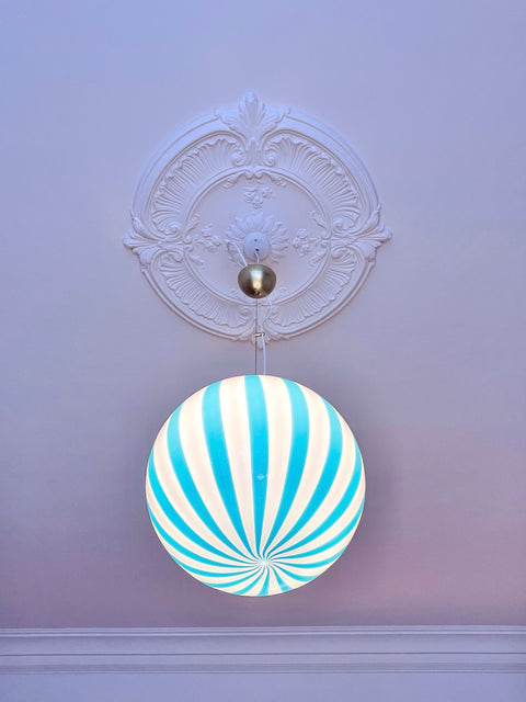 Ceiling lamp - Blue vertical stripes D40