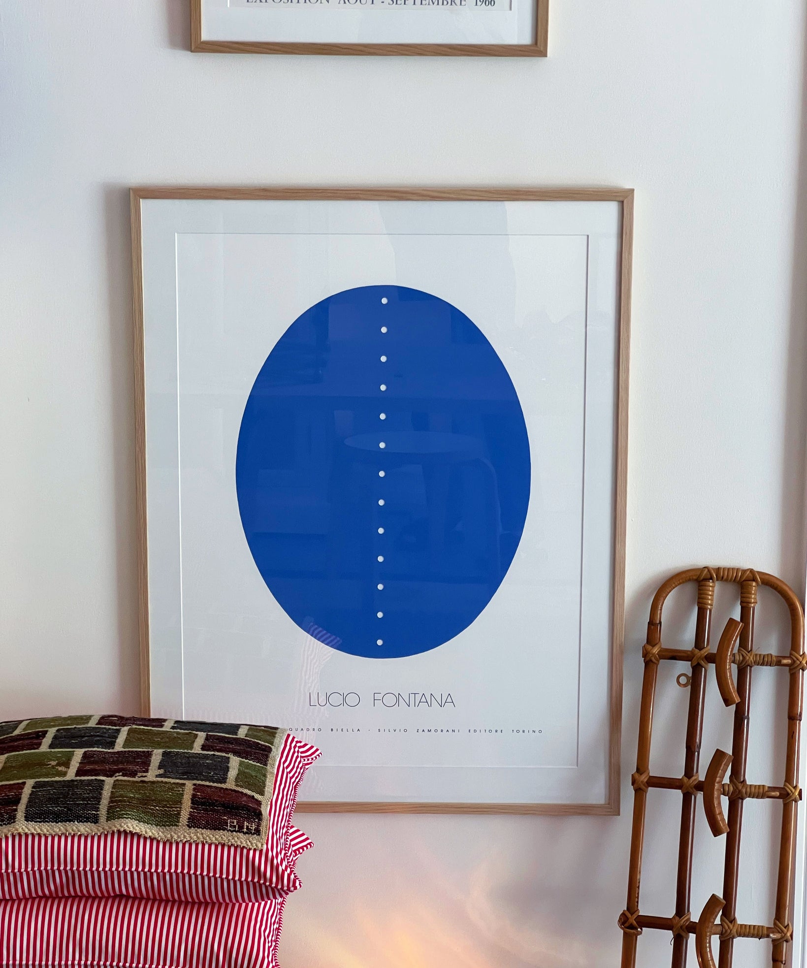 Vintage Lucio Fontana exhibition wall poster, Galleria Il Quadro Biella Torino