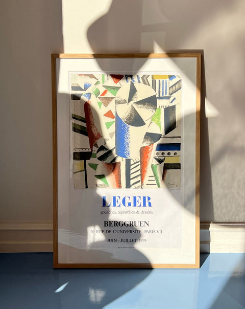 Vintage Fernand Leger Galerie Berggruen exhibition poster, 1979