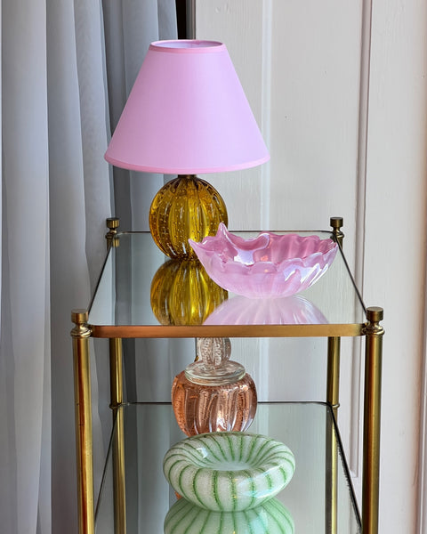 Vintage amber Murano table lamp
