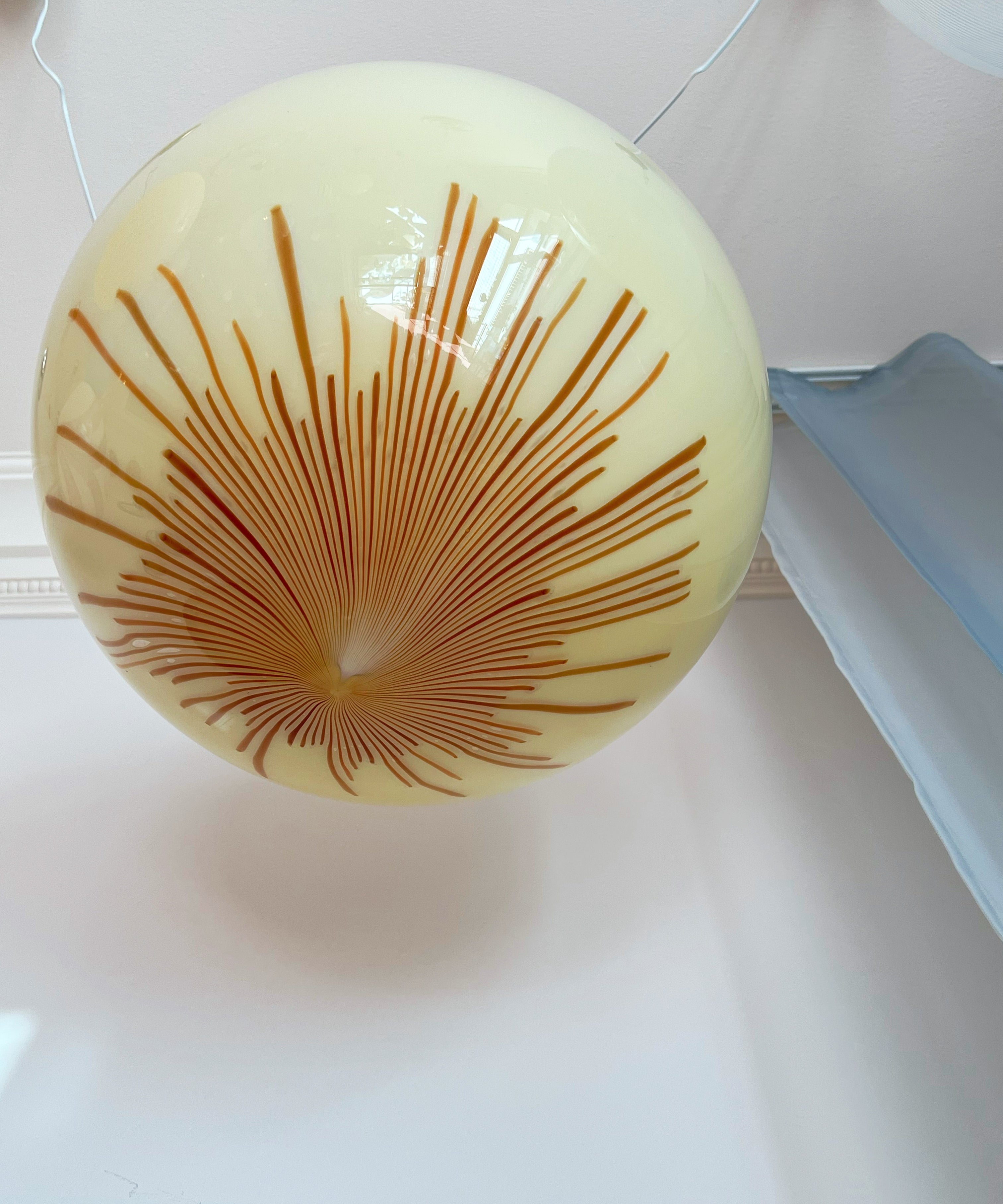 Vintage Ludovico Diaz de Santillana Murano Anemone ceiling lamp (D45)