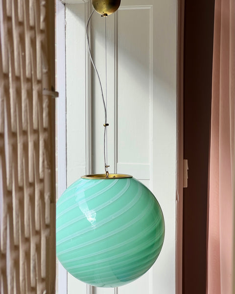 Ceiling lamp - Light green / white swirl (D40)