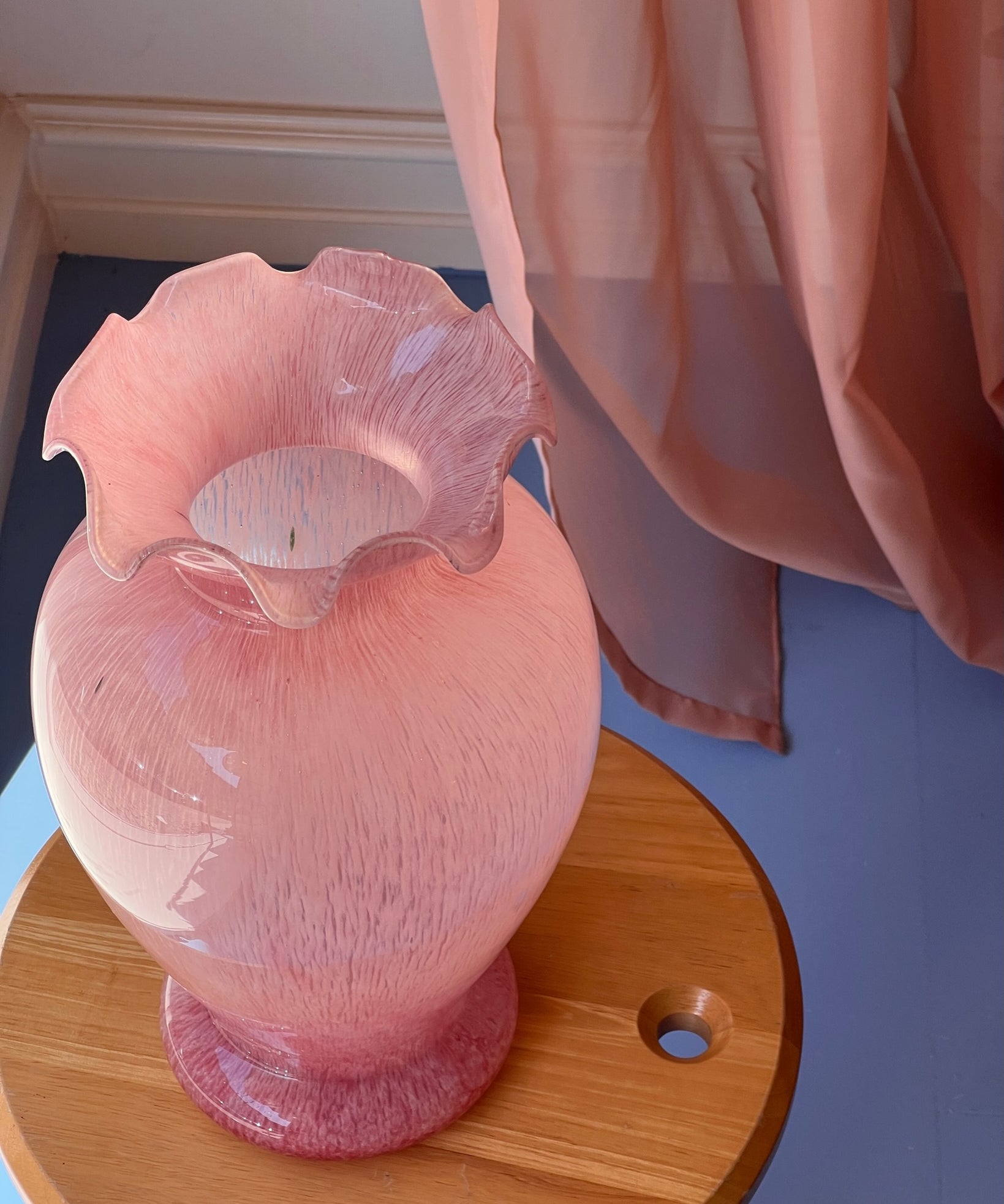 Vintage pink Murano vase