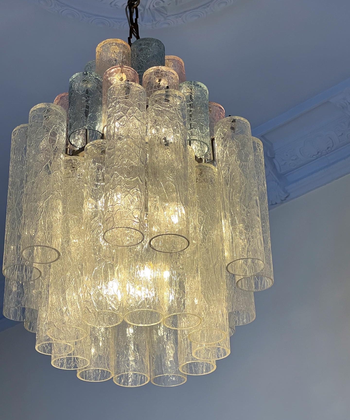 Vintage Murano chandelier multicoloured