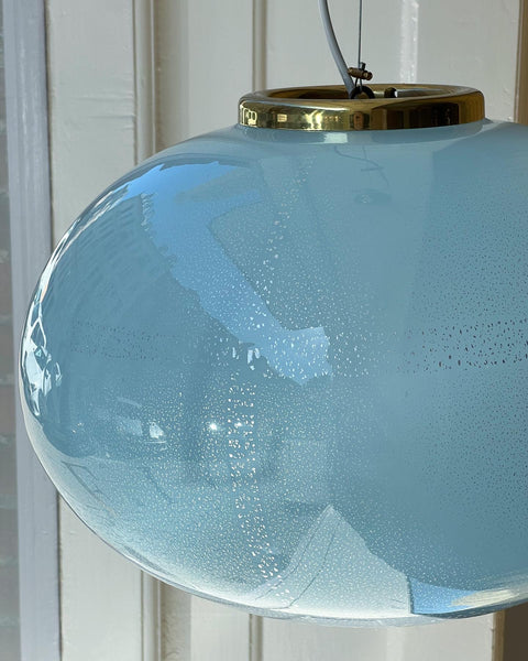 Vintage blue/silver Murano ceiling lamp