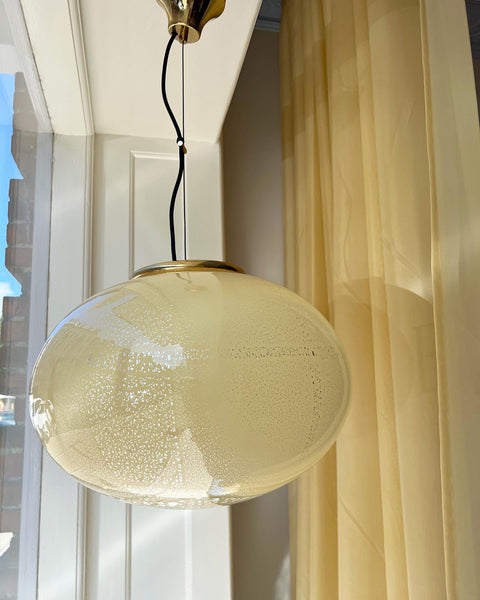 Vintage yellow/silver Murano ceiling lamp