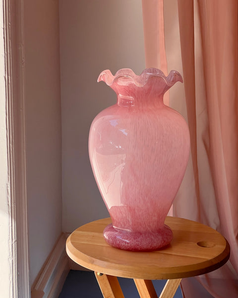 Vintage pink Murano vase
