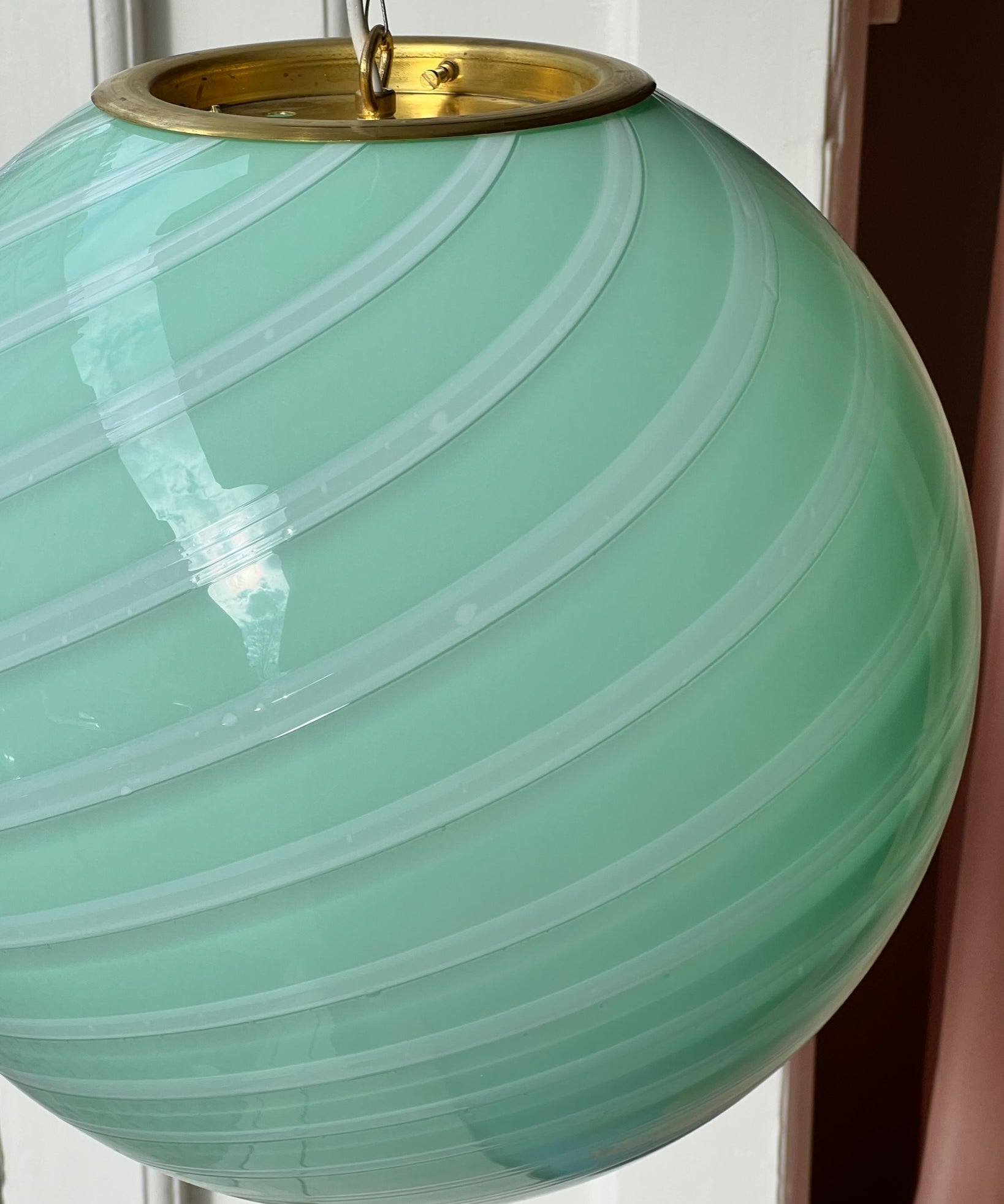 Ceiling lamp - Light green / white swirl (D40)